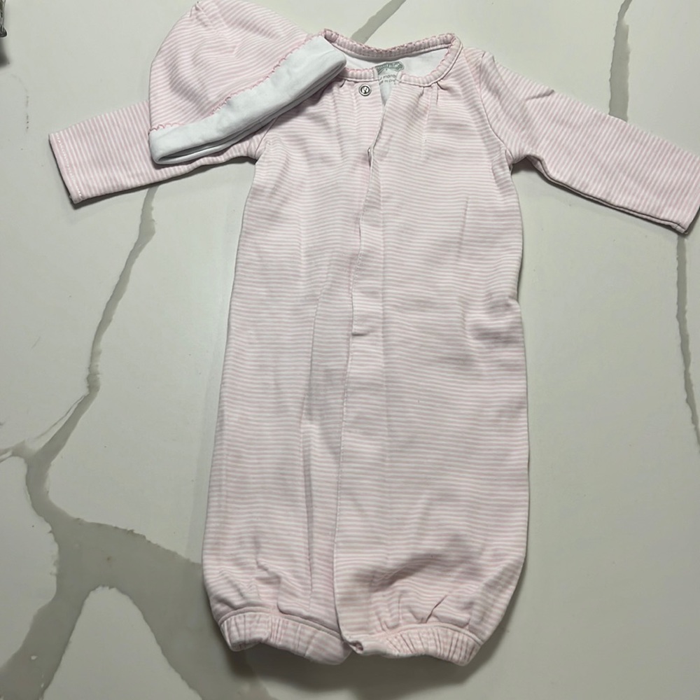 Mud pie | sleeping gown with hat 0-3 mon